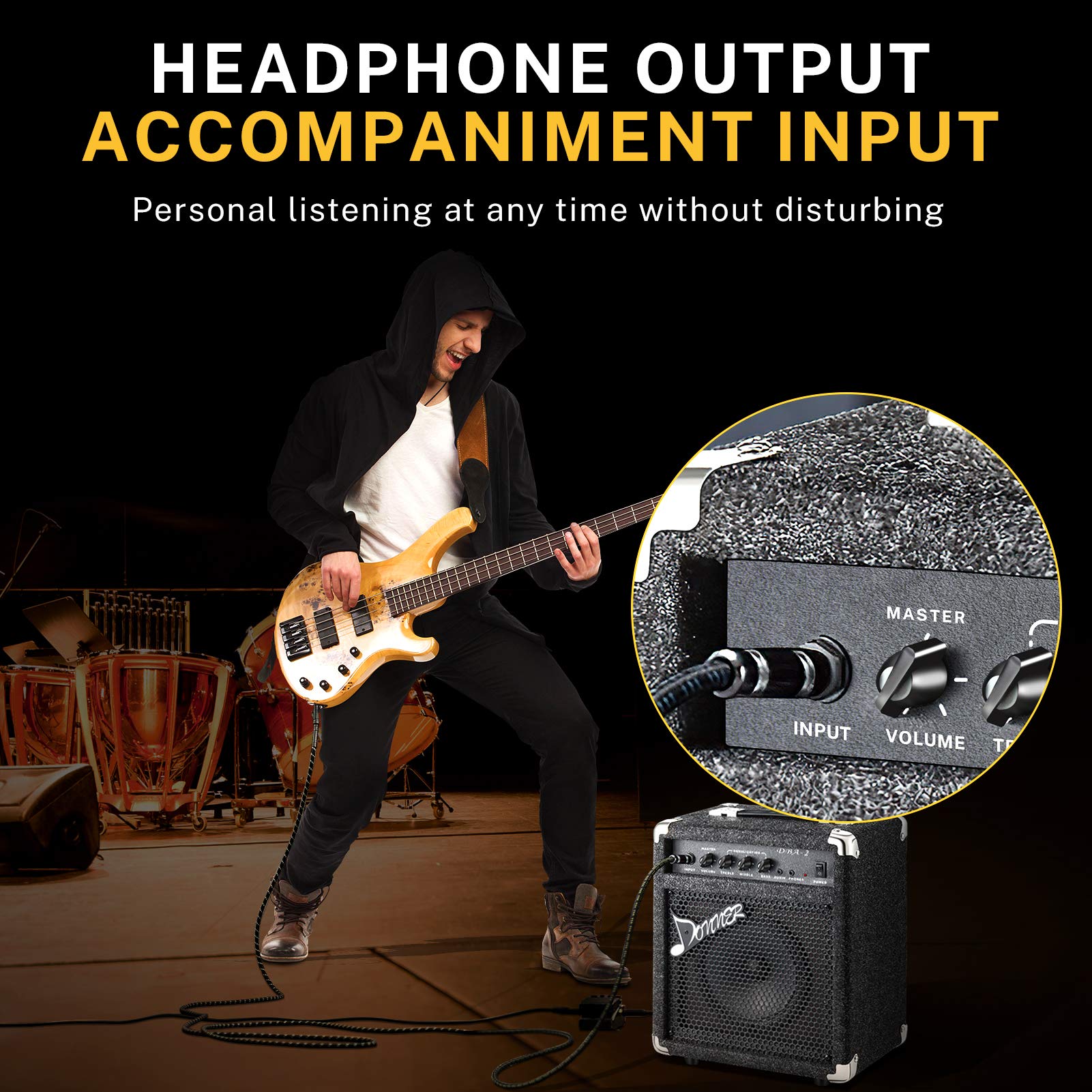 Amazon.com: Donner Electric Bass Guitar & 25W Bass Guitar